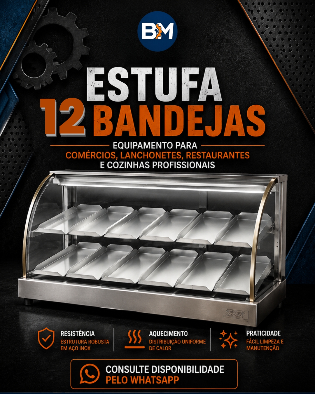 Estufa 12 bandejas